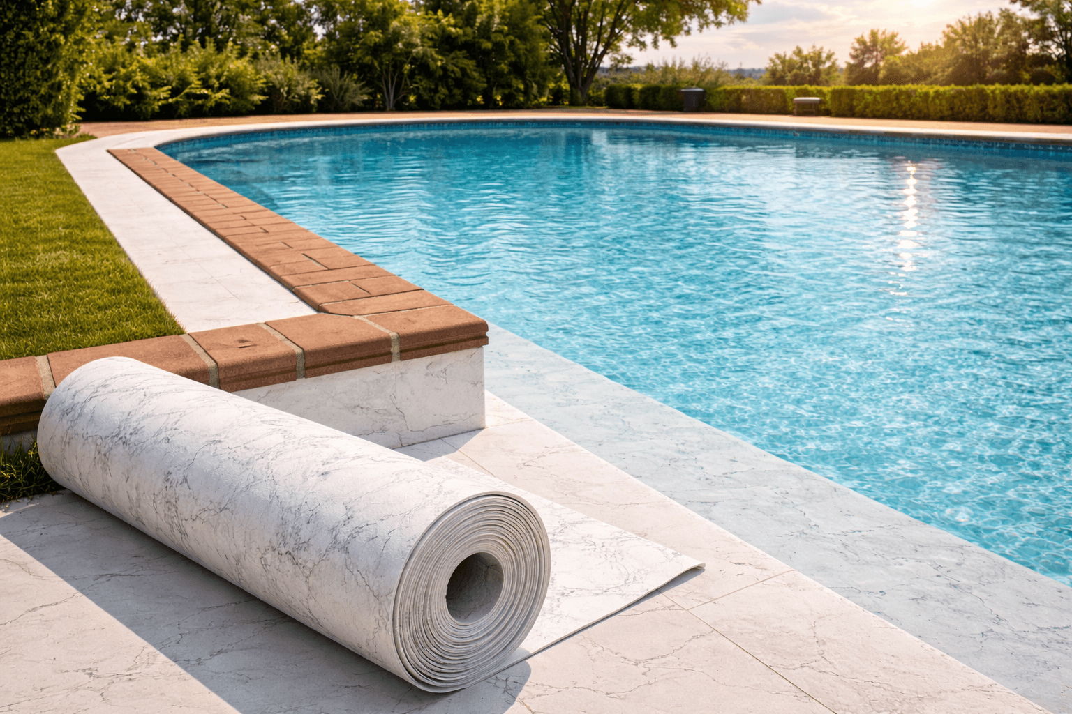 Rollo de geomembrana listo para instalar — Cascas Pools